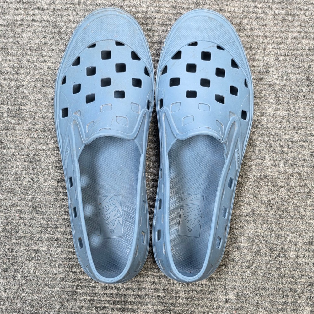 Vans Trek Slip-On Slate Blue Water Shoes Men's Size 9 Checkerboard Cutout - Picture 5 of 10